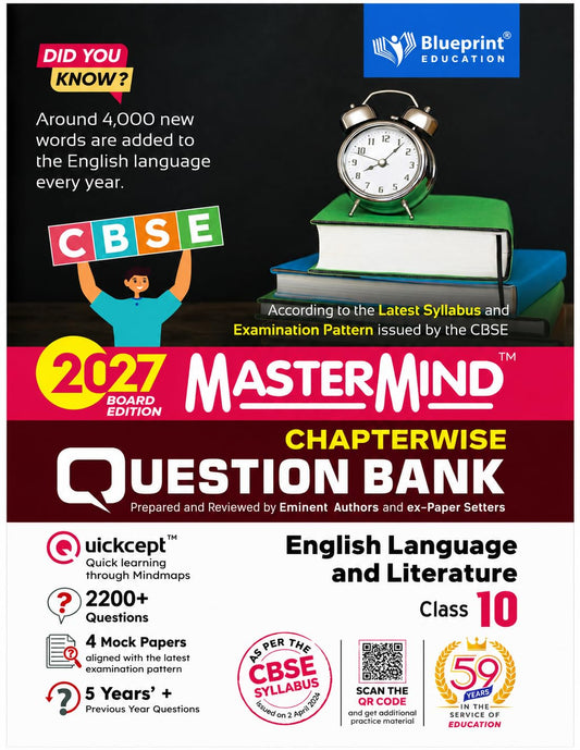 Mastermind CBSE Question Bank Class 10 English Language and Literature Exam 2027 With 4 Sample Papers Based On Latest syllabus And Exam Pattern