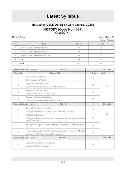 Oswaal CBSE Question Bank Chapterwise and Topicwise SOLVED PAPERS Class 12 History For Exam 2026