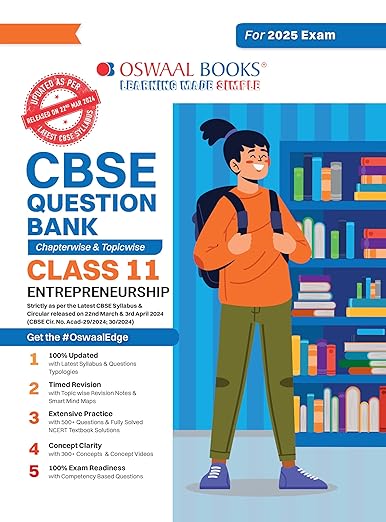 Oswaal CBSE Question Bank Class 11 Entrepreneurship, Chapterwise and Topicwise Solved Papers For 2025 Exams