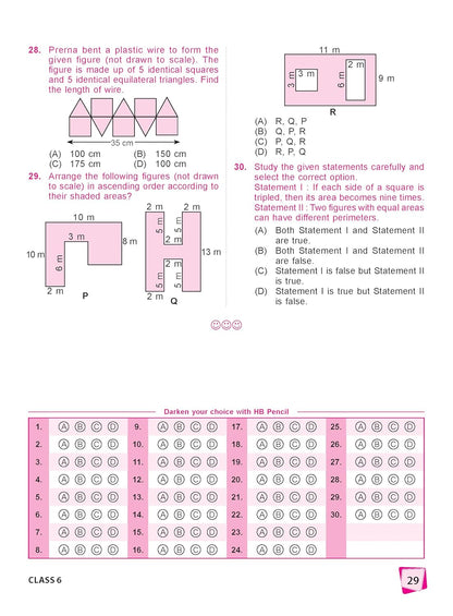 MTG International Mathematics Olympiad (IMO) Workbook Class 6 - Chapter-wise MCQs with Achievers Section - SOF Olympiad Books For 2026-27 Exam
