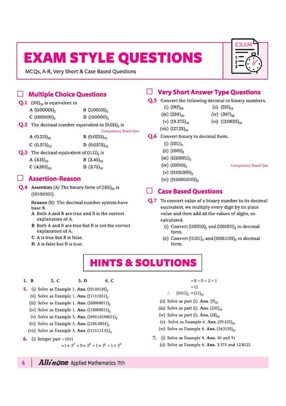 Arihant All in One Applied Mathematics Class 11 for CBSE Exam 2026-27 | NCERT Based Complete Theory, Practice Exercises, CBQs, A-R, Sample Papers & Mind Maps | Revised Edition as per Latest Syllabus