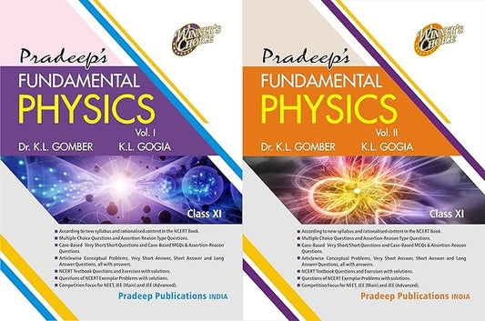 Pradeep's Fundamental Physics for Class 11 (Vol. 1 & 2) Examination 2024-25 | Pradeep