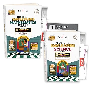 Educart CBSE Sample Paper Class 10 2025-26 - Science & Mathematics Standard (Introducing exclusive step-by-step new practice concept on 2026 pattern) Set of 2 Books