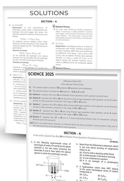 Educart Granth CBSE Class 10 Previous 10 Year Solved Papers 2026 - with PYQ Charts (Mathematics Standard & Basic, Social Science, Science, Hindi A & B, English, Computer Applications, IT and Sanskrit) for 2025-26 Boards