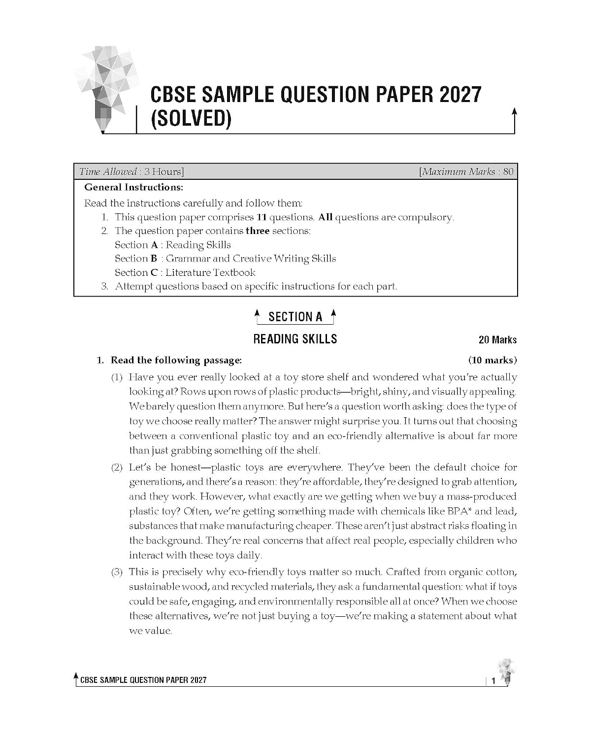 U Like CBSE Class 10 Sample Paper 2027 English Language Literature - 15 Sample Papers with Solutions, Basic Concepts and CBSE Sample Question Paper 2027 (U Like CBSE Sample Papers 2027)