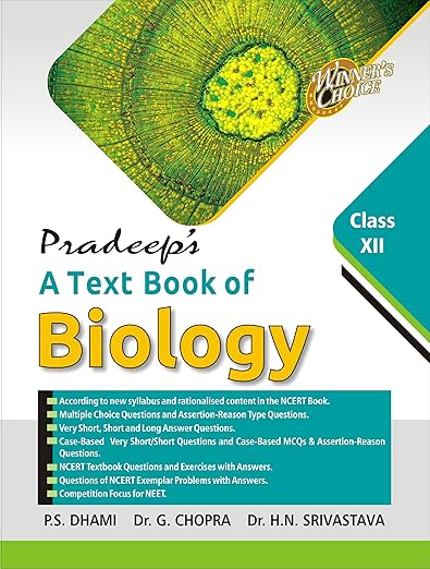 Pradeep's A Text Book of Biology for Class 12 (Examination 2024-25) | Pradeep