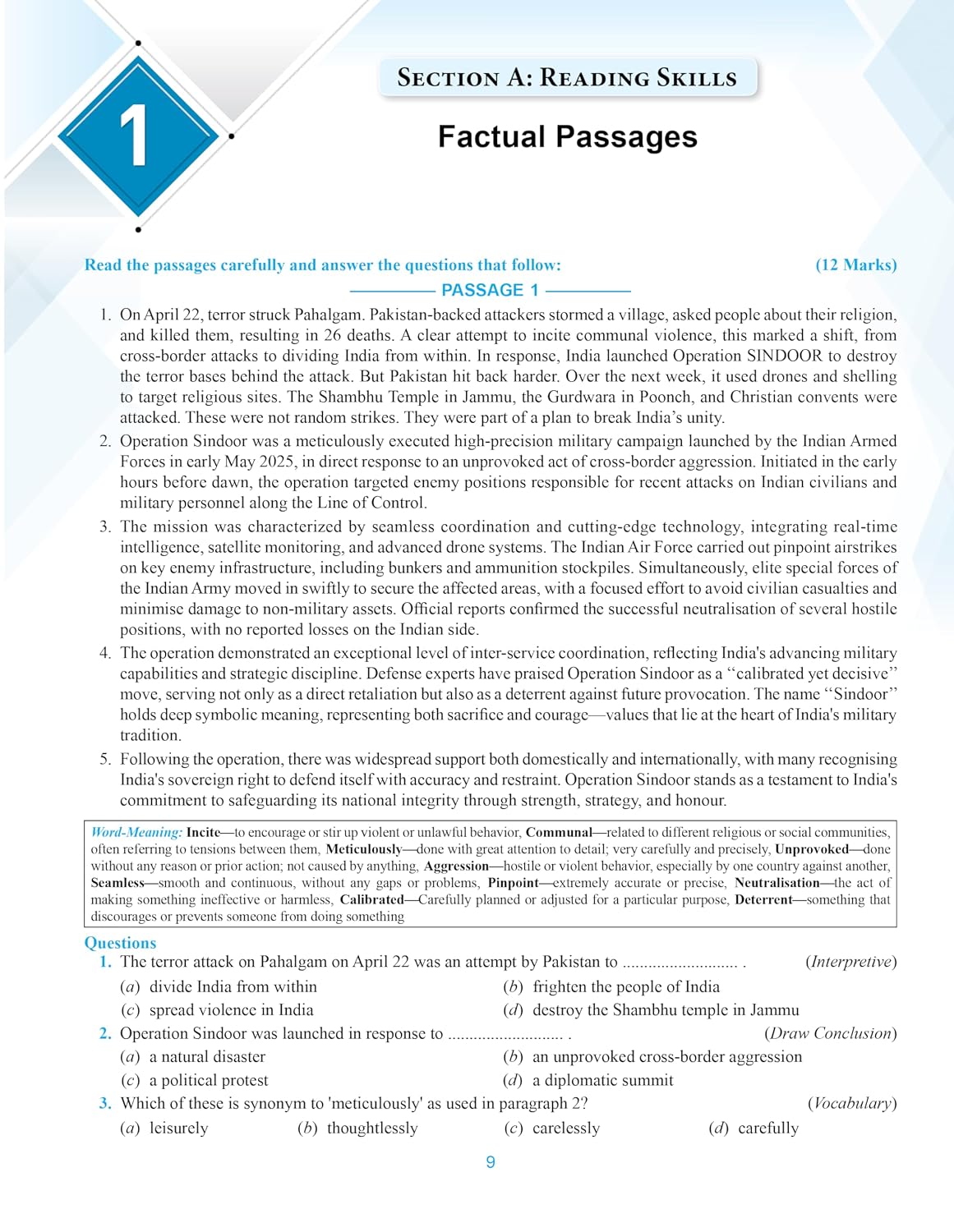 Full Marks English Complete Study Material for Class 9 | Based on New NCERT Textbook KAVERI | Includes Chapterwise Summary, Self-Assessment & Practice Papers | For Level R2