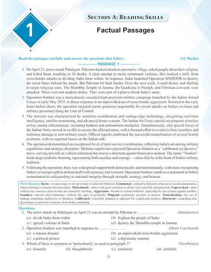 Full Marks English Complete Study Material for Class 9 | Based on New NCERT Textbook KAVERI | Includes Chapterwise Summary, Self-Assessment & Practice Papers | For Level R2