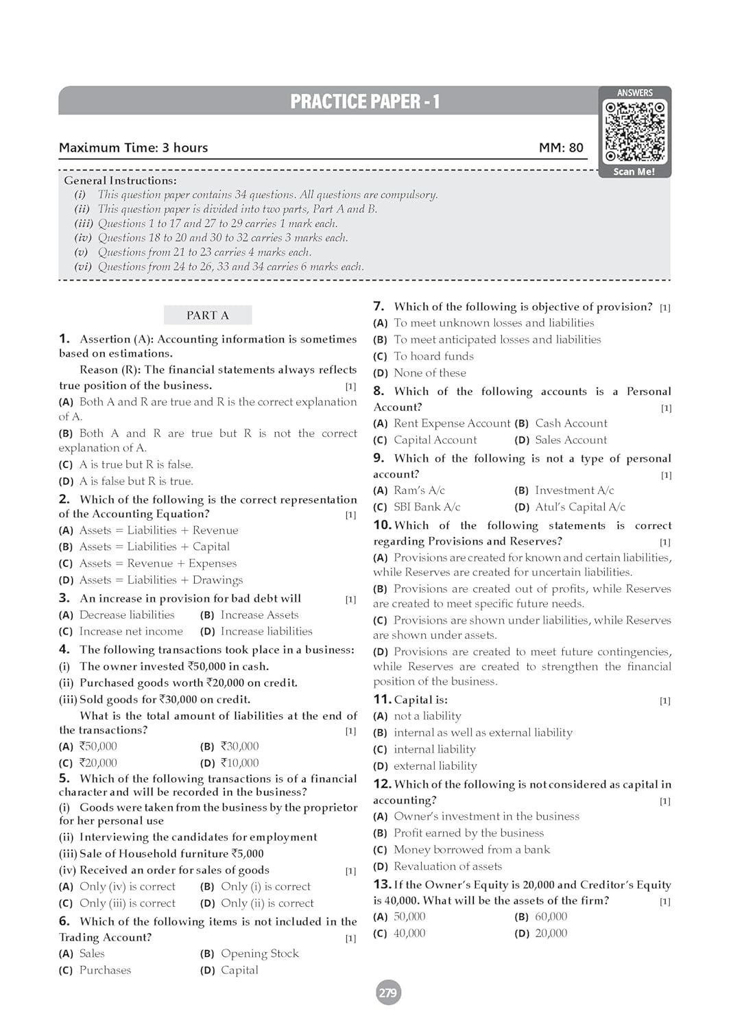 Oswaal CBSE Class 11 Accountancy Question Bank | Chapter & Topic-wise Solved Papers (2017–2026) | Based on Latest Syllabus (April 2026) | Includes 2026 Papers | For 2027 Exam