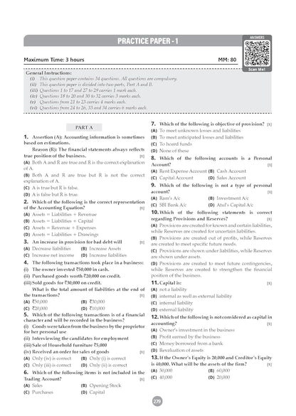 Oswaal CBSE Class 11 Accountancy Question Bank | Chapter & Topic-wise Solved Papers (2017–2026) | Based on Latest Syllabus (April 2026) | Includes 2026 Papers | For 2027 Exam