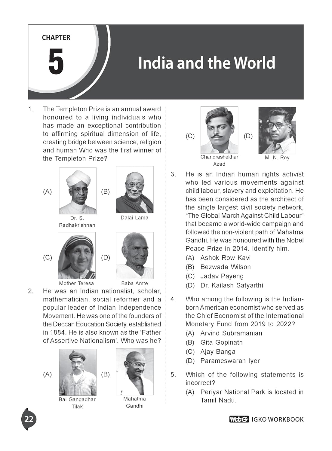 MTG International General Knowledge Olympiad (IGKO) Workbook Class 7 - Chapter-wise MCQs with Achievers Section - SOF Olympiad Books For 2026-27 Exam