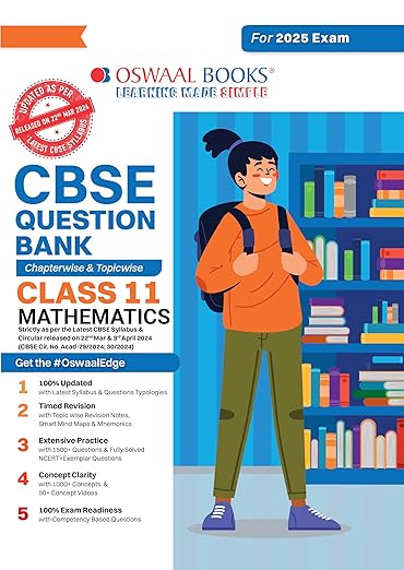 Oswaal CBSE Question Bank Class 11 Mathematics, Chapterwise and Topicwise Solved Papers For 2025 Exams