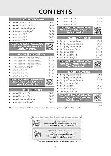 Oswaal CBSE 20 Combined Sample Question Papers class-11 Commerce stream (English Core,Mathematics,Accountancy,Business Studies & Economics)