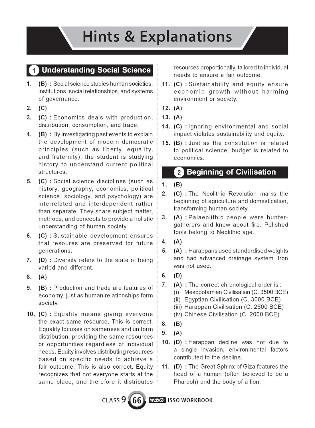 MTG International Social-Studies Olympiad (ISSO) Workbook Class 9 - Chapter-wise MCQs with Achievers Section - SOF Olympiad Books For 2026-27 Exam