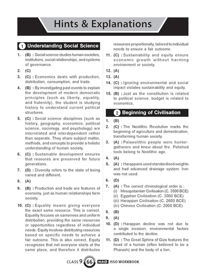 MTG International Social-Studies Olympiad (ISSO) Workbook Class 9 - Chapter-wise MCQs with Achievers Section - SOF Olympiad Books For 2026-27 Exam