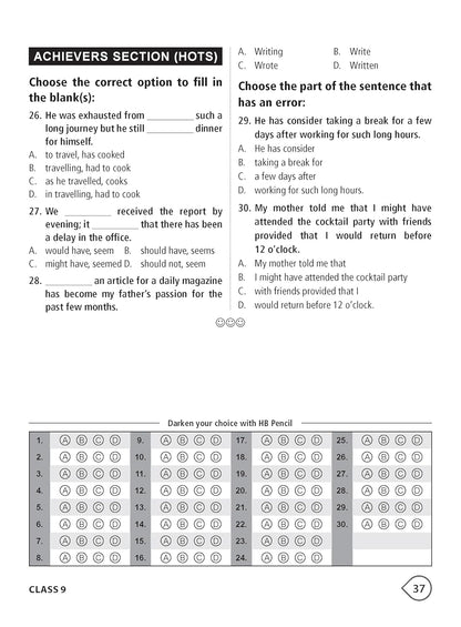 MTG International English Olympiad (IEO) Workbook Class 9 - Chapter-wise MCQs with Achievers Section - SOF Olympiad Books For 2026-27 Exam