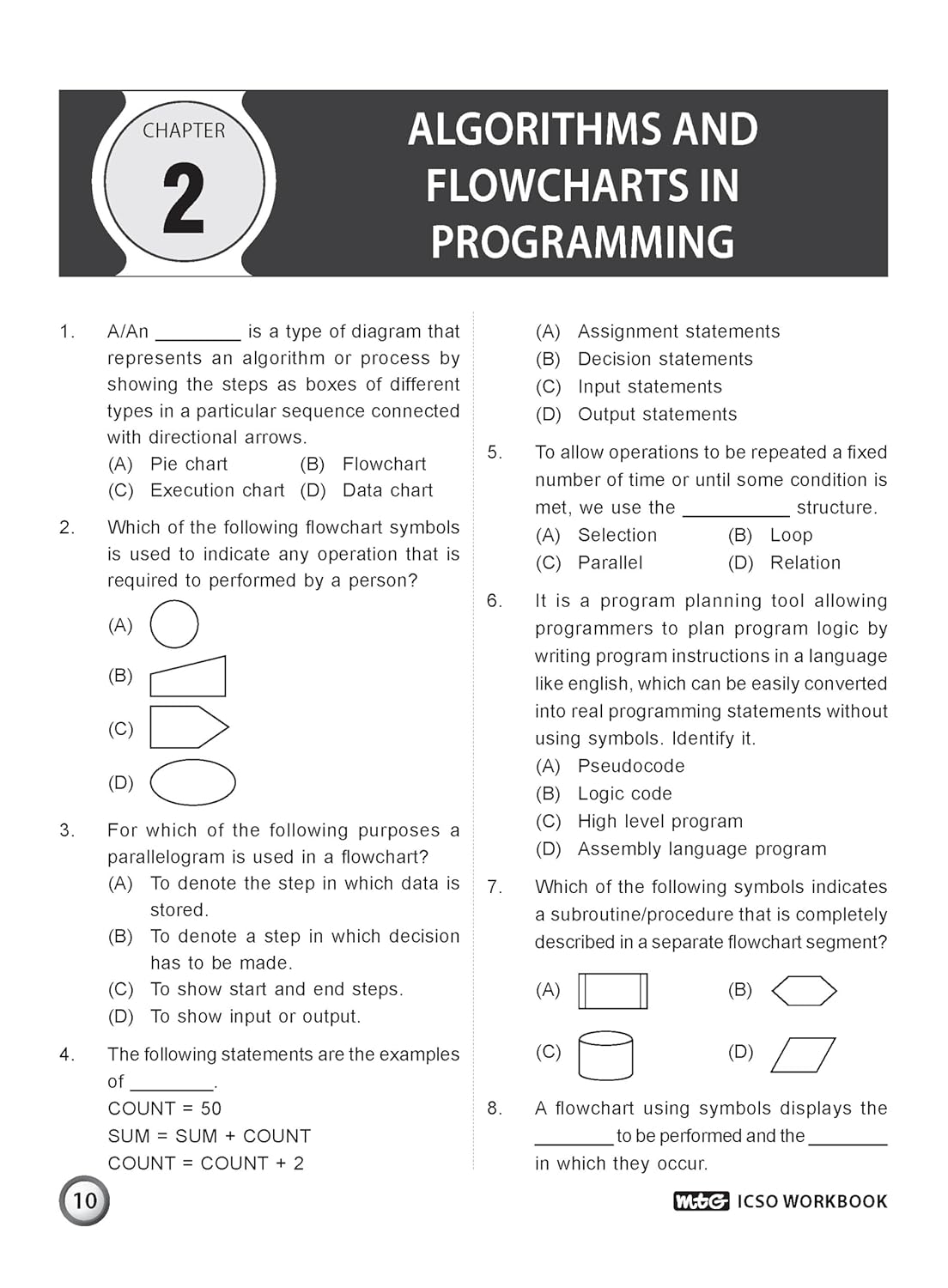 MTG International Computer Science Olympiad (ICSO) Workbook Class 9 - Chapter-wise MCQs, Quick Recap with Achievers Section - SOF Olympiad Books For 2026-27 Exam