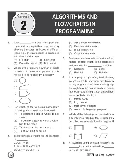 MTG International Computer Science Olympiad (ICSO) Workbook Class 9 - Chapter-wise MCQs, Quick Recap with Achievers Section - SOF Olympiad Books For 2026-27 Exam