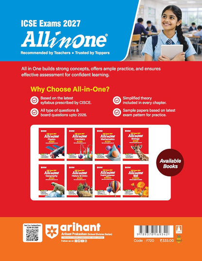 Arihant ICSE All in One History & Civics Class 10 Exam 2027 | Complete Study Guide with Internal Assessment | Theory, Chapter Exercises, Sample Papers & Exam Questions
