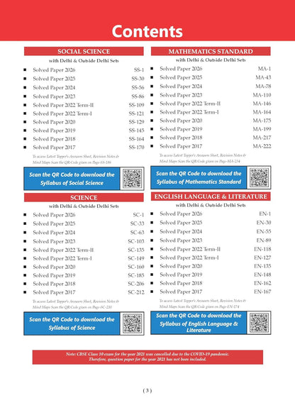 Oswaal CBSE 10 Previous Years Papers | Year-wise: Solved Papers (2017-2026) for Class 10 | Includes 2026 Papers (Delhi & Outside Delhi)- fully solved|NCERT & Competency-based questions| For 2027 Exam