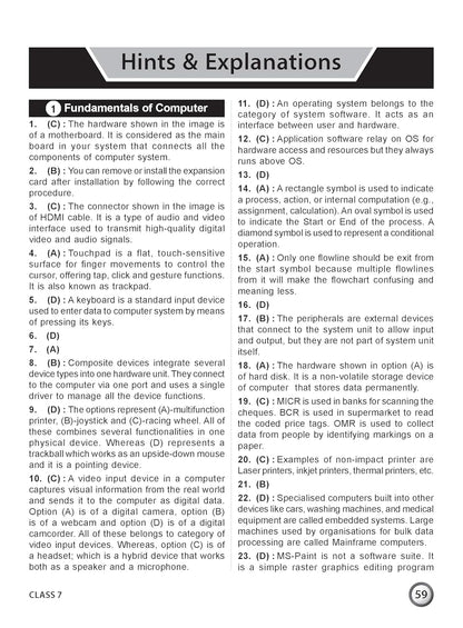 MTG International Computer Science Olympiad (ICSO) Workbook Class 7 - Chapter-wise MCQs, Quick Recap with Achievers Section - SOF Olympiad Books For 2026-27 Exam
