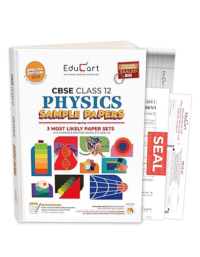 Educart CBSE Physics Class 12 Sample Paper 2024-25 (With exclusive CBSE Mock Booklets for 2025 Exam)