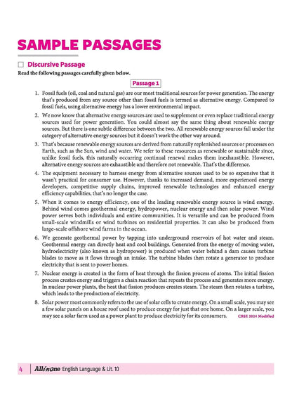 Arihant All in One English Language & Literature Class 10 for CBSE Exam 2026-27 | NCERT Based Complete Theory, Practice Exercises, CBQs, A-R, Sample ... Maps | Revised Edition as per Latest Syllabus