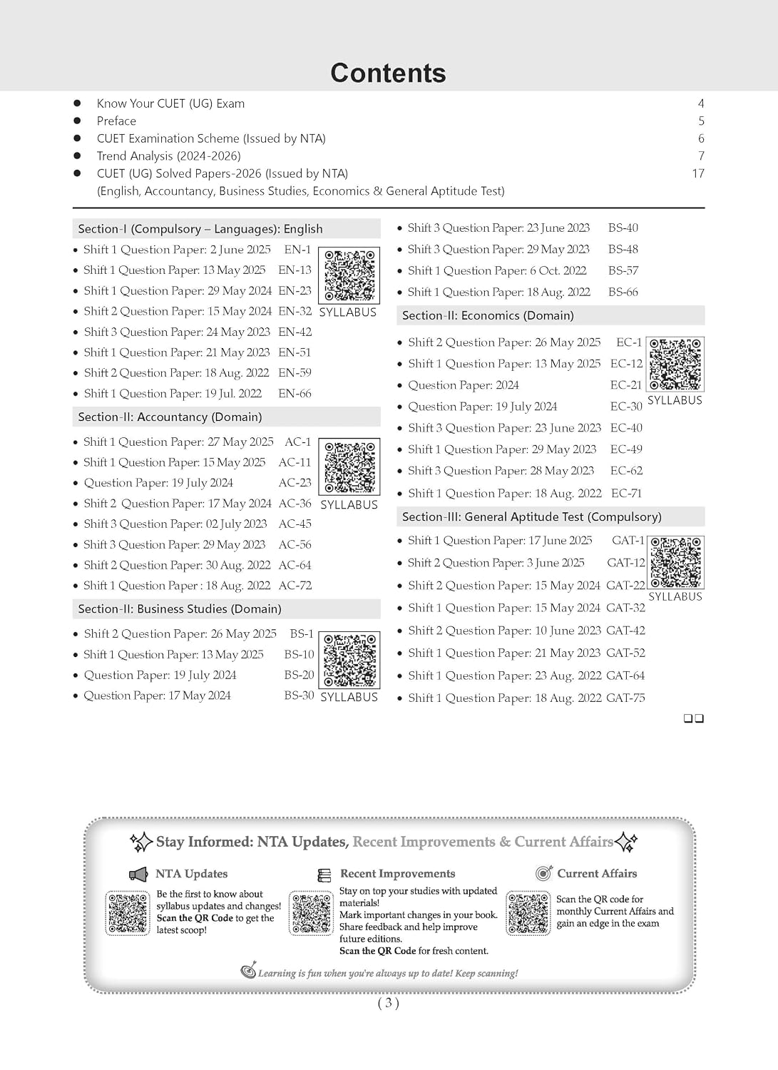 Oswaal NTA CUET (UG) 45 Combined Previous Years’ Papers l Commerce Stream | PYQs (2022–2026) NCERT aligned MCQs | For 2027 Exam | With Oswaal AI