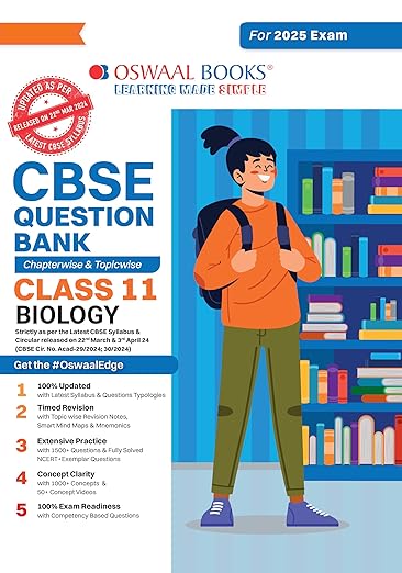 Oswaal CBSE Question Bank Class 11 Biology, Chapterwise and Topicwise Solved Papers For 2025 Exams