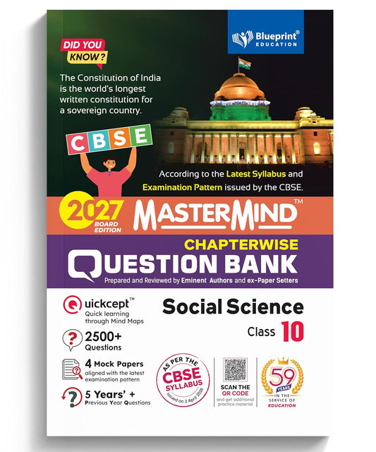 Mastermind CBSE Question Bank Class 10 Social Science Exam 2027 With 4 Sample Paper Based On Latesed Pattern Relesed By CBSE On 2 April