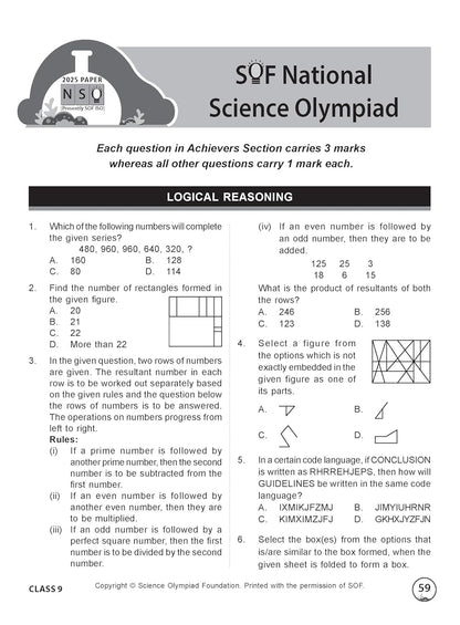 MTG International Science Olympiad (ISO) Workbook Class 9 - Chapter-wise MCQs, Quick Recap with Achievers Section - SOF Olympiad Books For 2026-27 Exam