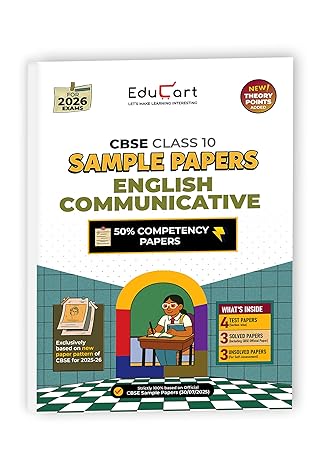 Educart CBSE Sample Paper Class 10 2025-26 English Communicative (Introducing exclusive step-by-step new practice concept on 2026 pattern)