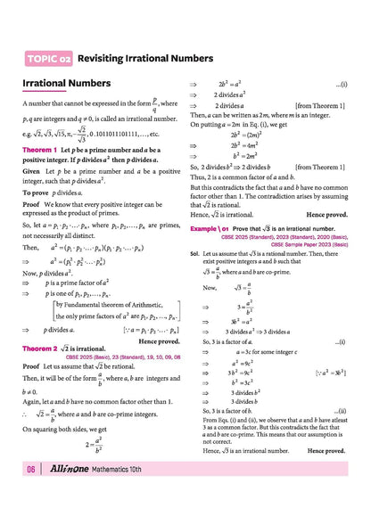 Arihant All in One Mathematics Class 10 for CBSE Exam 2026-27 | NCERT Based Complete Theory, Practice Exercises, CBQs, A-R, Sample Papers & Mind Maps | Revised Edition as per Latest Syllabu