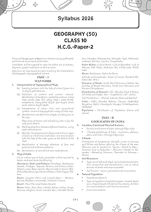 Oswaal ICSE 10 Sample Question Papers Class 10 Geography for Board Exam 2026 (Strictly aligned with CISCE Latest Specimen Paper 2026), Competency-Based Questions, Mind Maps, On-Tips Notes, Solved MCQs, Revision with Explanations & Board Marking Scheme