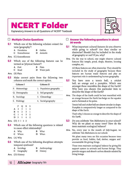 Arihant All in One Geography Class 11 for CBSE Exam 2026-27 | NCERT Based Complete Theory, Practice Exercises, CBQs, A-R, Sample Papers & Mind Maps | Revised Edition as per Latest Syllabus