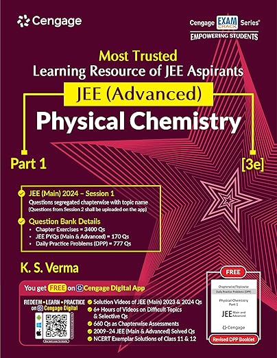 JEE Advanced Physical Chemistry: Part 1 with Free Online Assessments and Digital Content (Concept videos and Solution videos) 2024 | Cengaga