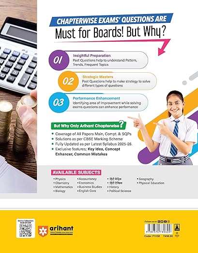 Arihant CBSE Chapterwise Question Bank 2025–2016 for Class 12 Accountancy | Latest Syllabus | Includes Solved Papers, Sample Papers, and CBSE Marking Scheme