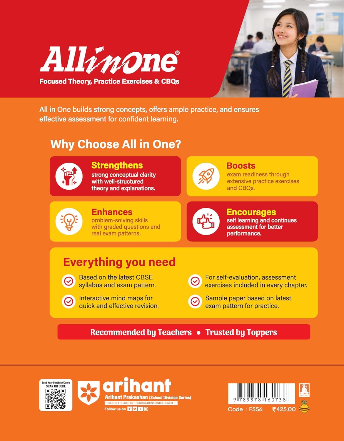 Arihant All in One Political Science Class 11 for CBSE Exam 2026-27 | NCERT Based Complete Theory, Practice Exercises, CBQs, A-R, Sample Papers & Mind Maps | Revised Edition as per Latest Syllabus
