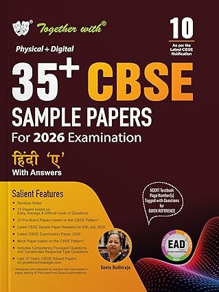 Together with 35+ CBSE Sample Papers Class 10 Hindi A for 2026 Board Exam | EAD Series in Physical + Digital Edition Includes Solved & Unsolved Papers with CBQs & Topper’s Answer Sheet