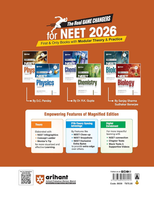 Arihant NEET Objective Physics Volume 1 | NEET Practice Set | With Modular Theory & Exercise MCQ Practice with PYQs- Theory Connect | For Exam 2025-26 | DC PANDEY