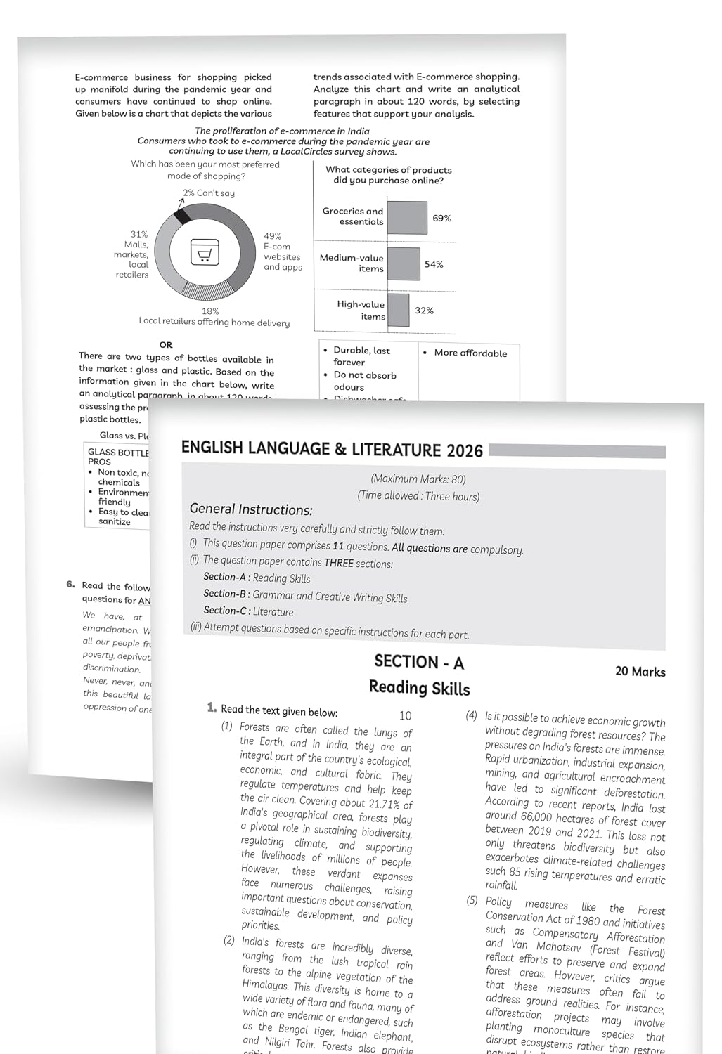 Educart Granth (10 subjects in 1) Educart Granth CBSE Class 10 Previous 10 Year Solved Papers 2027 - with PYQ Charts (Hindi A, Hindi B, English, Computer Apps, IT, ... Maths Basic, Social Science & Science)