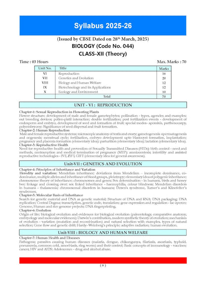 Oswaal CBSE Question Bank Chapterwise and Topicwise SOLVED PAPERS Class 12 Biology For Exam 2026