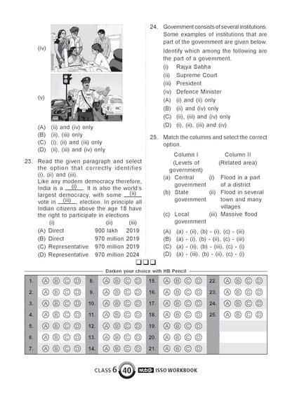 MTG International Social-Studies Olympiad (ISSO) Workbook Class 6 - Chapter-wise MCQs with Achievers Section - SOF Olympiad Books For 2026-27 Exam