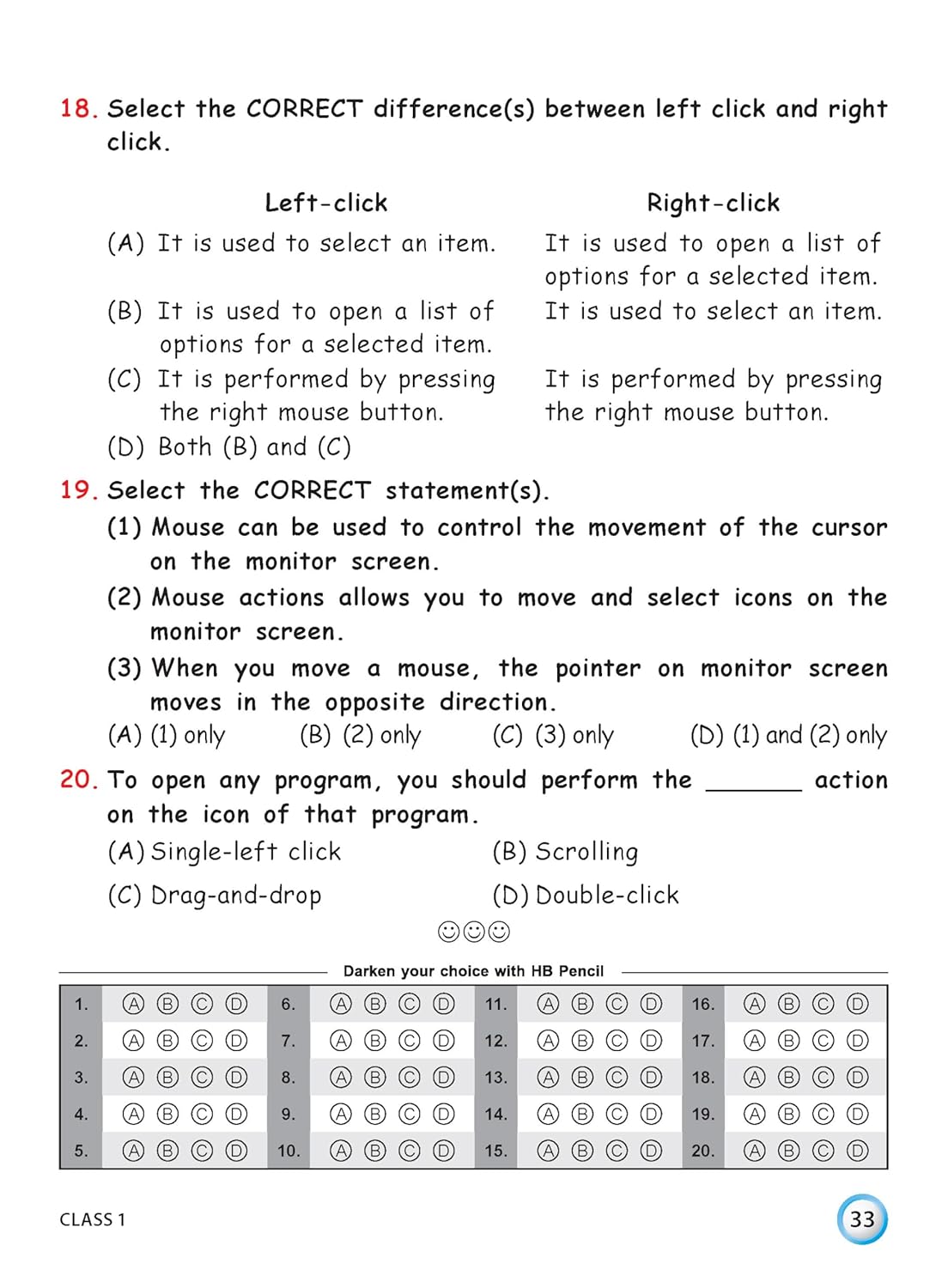 MTG International Computer Science Olympiad (ICSO) Workbook Class 1 - Chapter-wise MCQs, Quick Recap with Achievers Section - SOF Olympiad Books For 2026-27 Exam