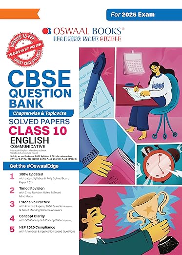 Oswaal CBSE Question Bank Class 10 English Communicative, Chapterwise and Topicwise Solved Papers For Board Exams 2025