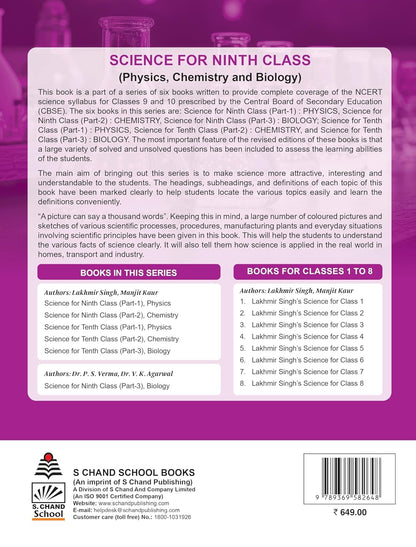 Lakhmir Singh Science Class 9 Chemistry Part 2 (2026-27 For CBSE Board Exams) | As Per Latest NCERT & CBSE Syllabus | Complete Chemistry Study for School Exams | NCERT Book Questions & Answers, CBQ, Solved Board Papers & Exercises – Science Grade 9