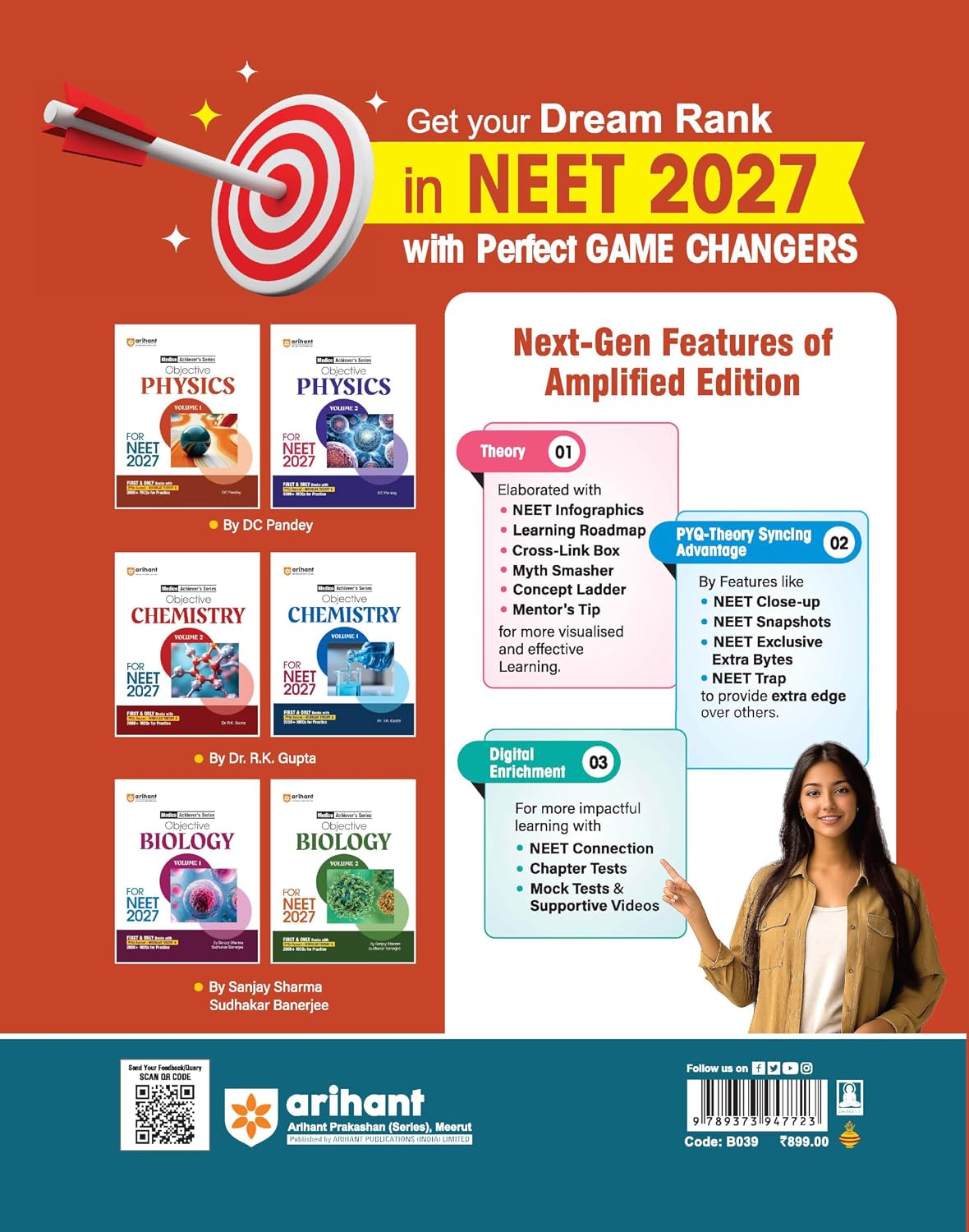 Arihant Objective Physics Volume 1 for NEET 2026-2027 | Medico Achiever’s Series | 3000+ MCQs with PYQs Synced Modular Theory | Fully Revised NEET Preparation Book by DC Pandey