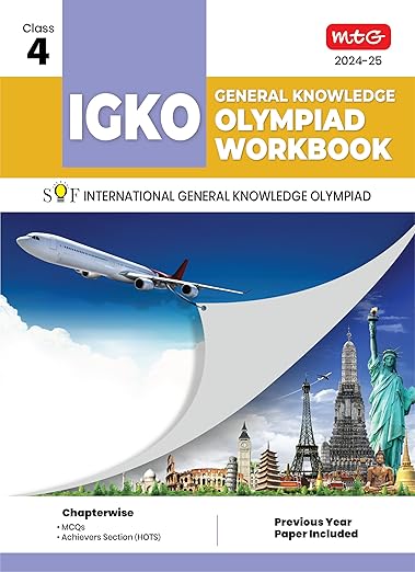 MTG International General Knowledge Olympiad (IGKO) Workbook for Class 4 - MCQs & Achievers Section - SOF IGKO Olympiad Preparation Books For 2024-2025 Exam 