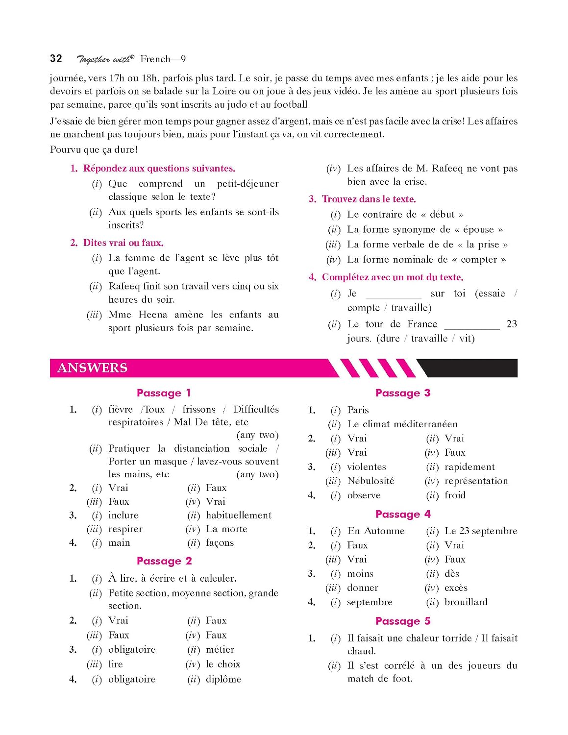 Together with 100 Plus Prep CBSE Question Bank Class 9 French for 2026-27 board exams| includes Solved Board Examination Paper 2026, Mind Maps, PYQs & Practice Papers for 2027 Board Exams