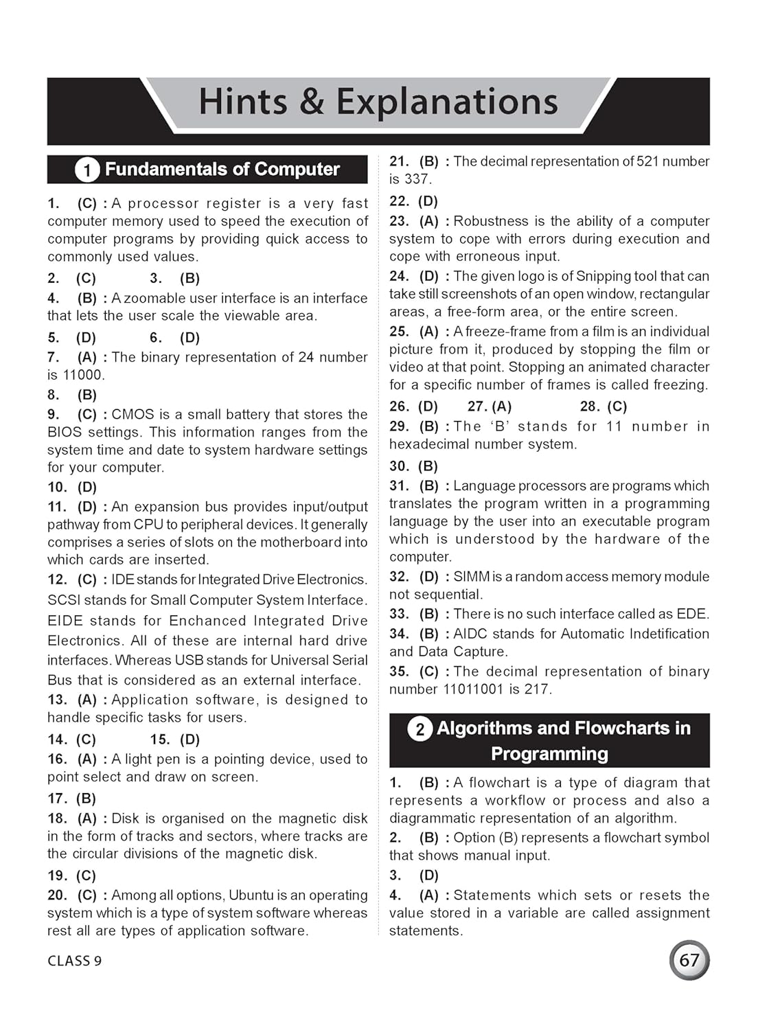 MTG International Computer Science Olympiad (ICSO) Workbook Class 9 - Chapter-wise MCQs, Quick Recap with Achievers Section - SOF Olympiad Books For 2026-27 Exam